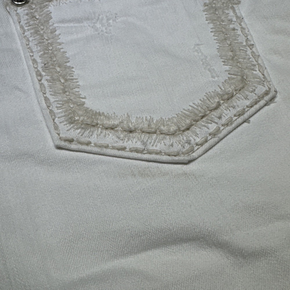 Miss Me Shorts Womens 27 Boyfriend Relaxed Fit Stretch Bling Y2K White - Picture 8 of 14